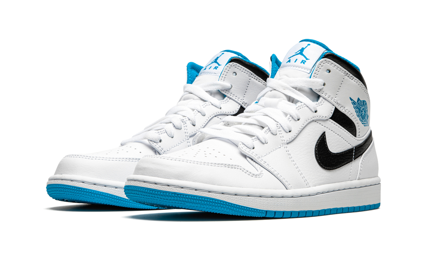 Air Jordan 1 Mid White / Laser Blue 554724 141