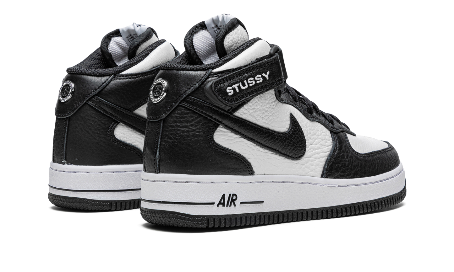 Nike Air Force 1 Mid "Stussy - Light Bone Black" DJ7840 002