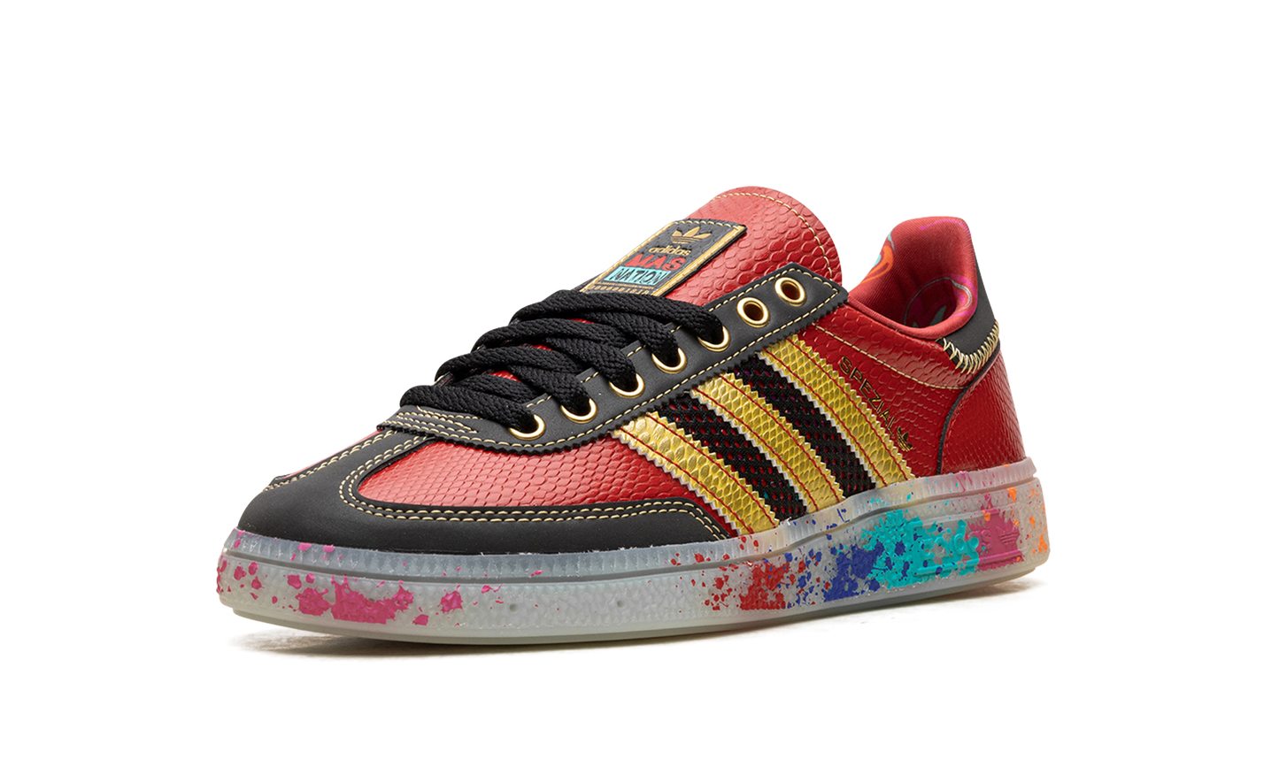 Adidas Handball Spezial "S.E.E.D. - Scarlet Gold Paint Splatter" ID8617
