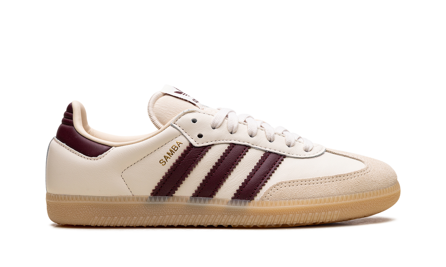 Adidas Samba OG "Cream White / Burgundy" JS3830