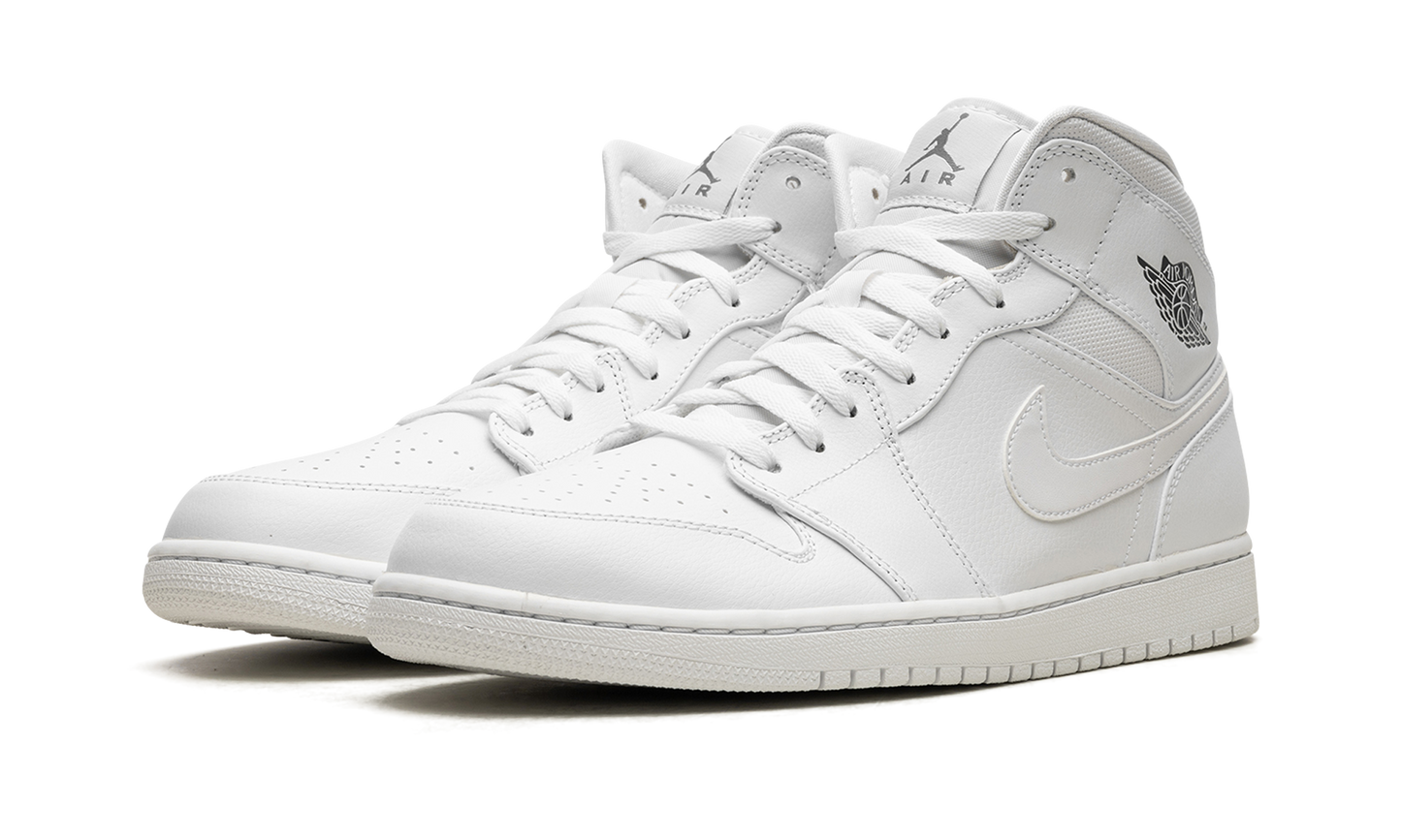 Air Jordan 1 Mid White / Cool Grey 554724 102