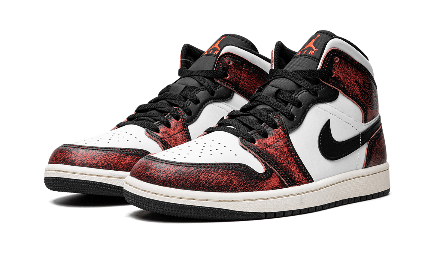 Air Jordan 1 Mid SE Wear-Away - Infrared DV9565 006