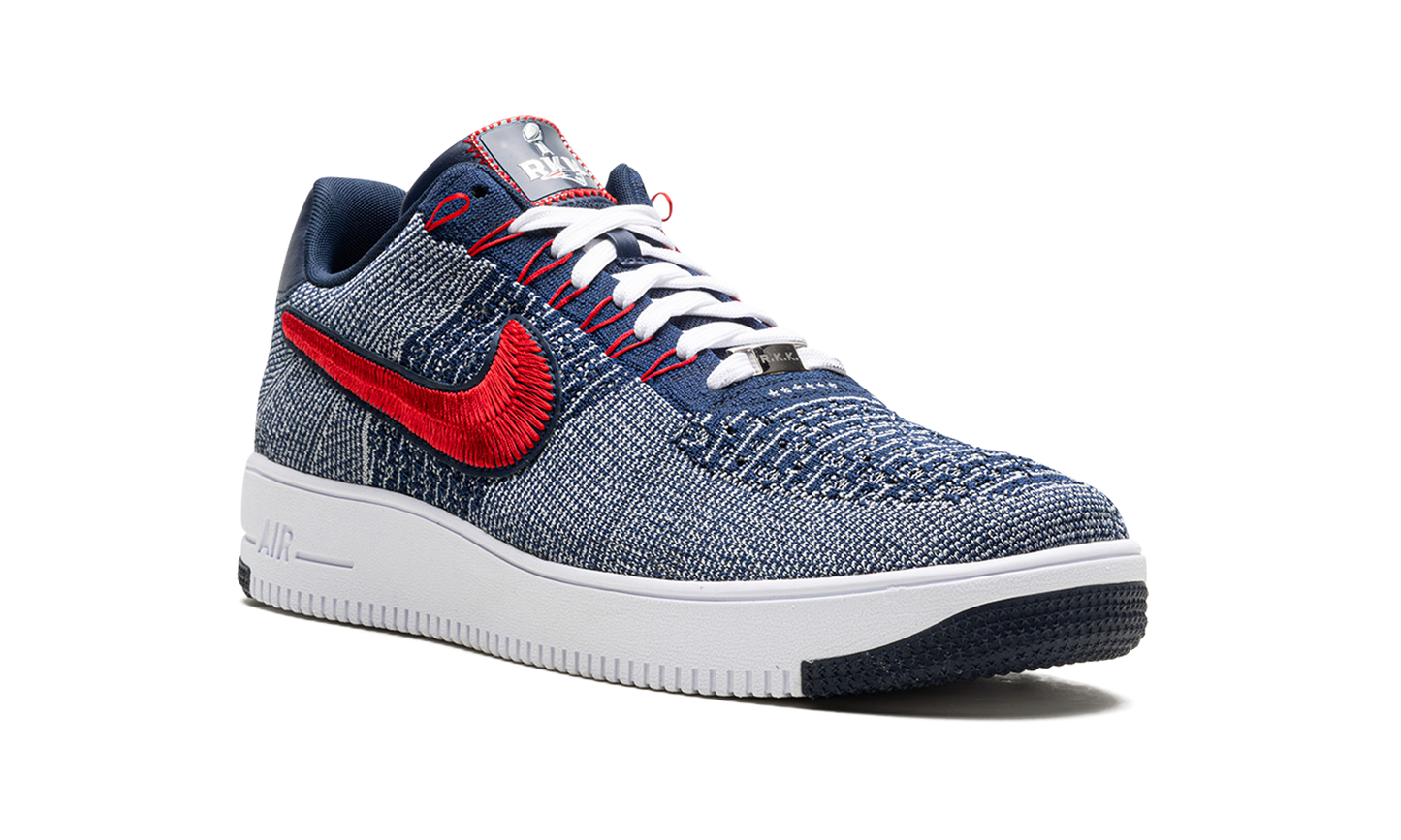 Nike Air Force 1 Ultra Flyknit Low "Patriots Robert Kraft Wolf Grey" FV4079 012