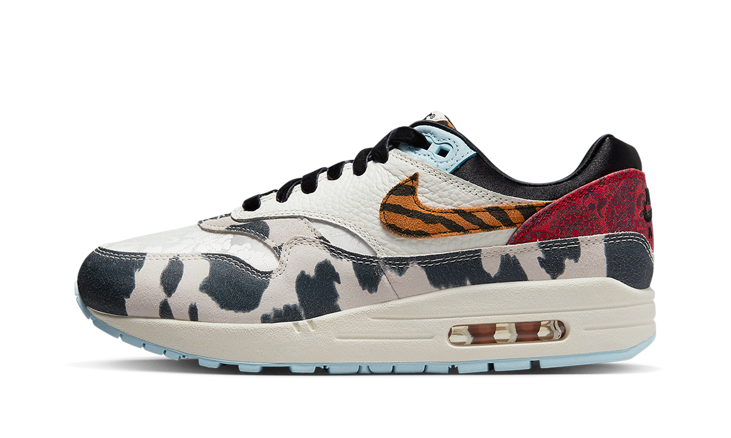 Nike AIR MAX 1 '87 MNS WMNS "Tiger Swoosh Cow Print" FD0827 133