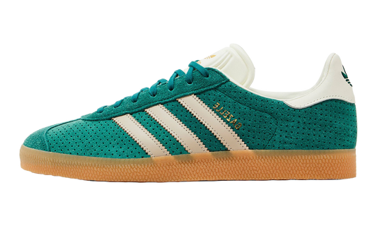 Adidas Gazelle "Collegiate Green Wonder Beige Gold Metallic" IF7154
