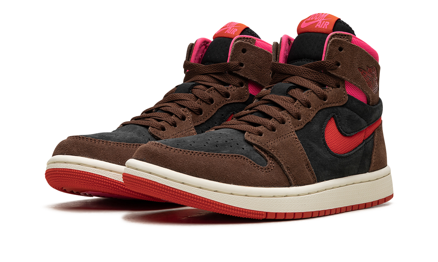AIR JORDAN 1 ZOOM AIR CMFT WMNS Cacao Wow/Picante Red/Black/Hyper Pink