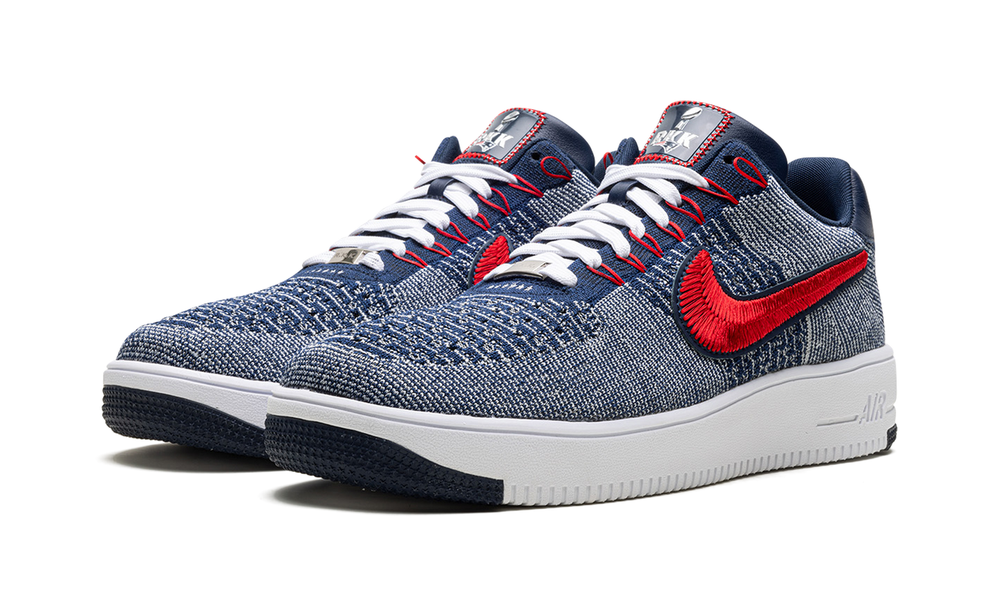 Nike Air Force 1 Ultra Flyknit Low "Patriots Robert Kraft Wolf Grey" FV4079 012