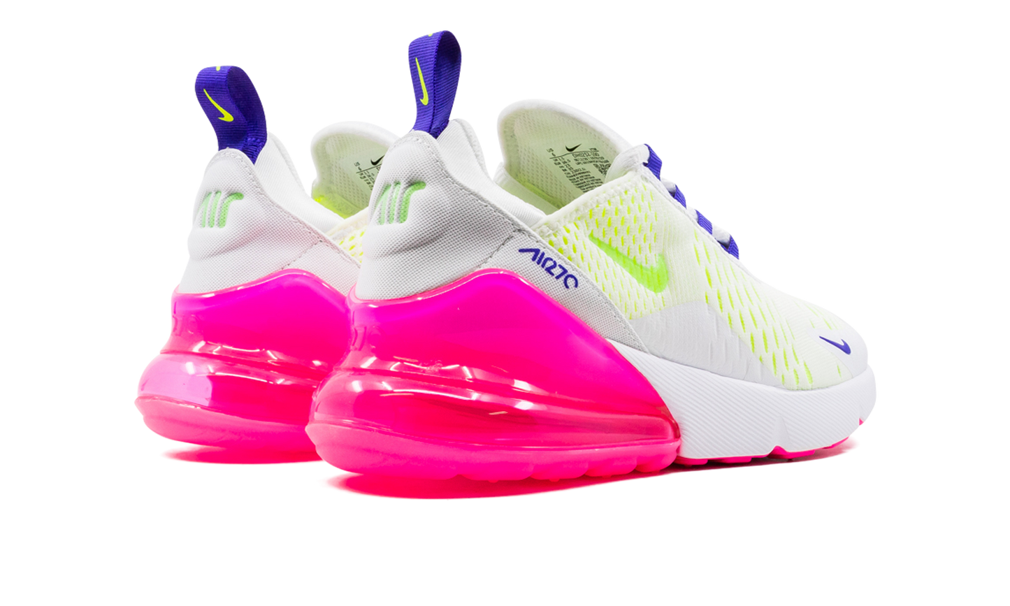 Nike AIR MAX 270 MNS WMNS "White / Pink Blast / Volt" DH0252 100