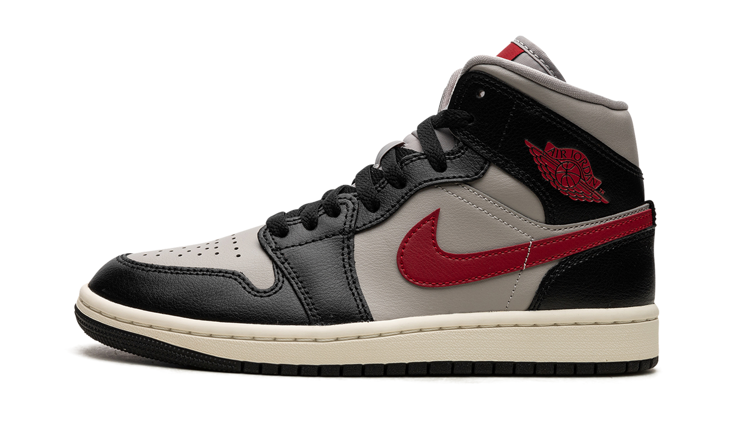 AIR JORDAN 1 MID WMNS Black / Gym Red / College Grey BQ6472 060