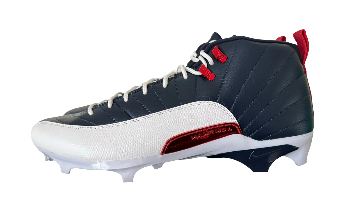 Air Jordan 12Alpha 3 PE Cleats Howard University - Navy / White FJ6211 416