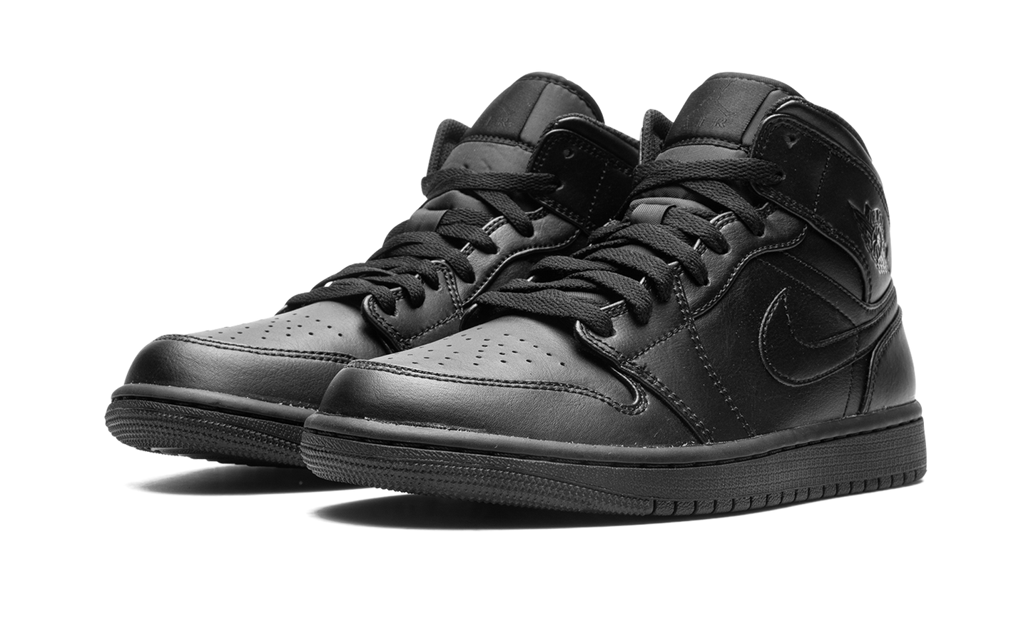 Air Jordan 1 Mid Triple Black 554724 093