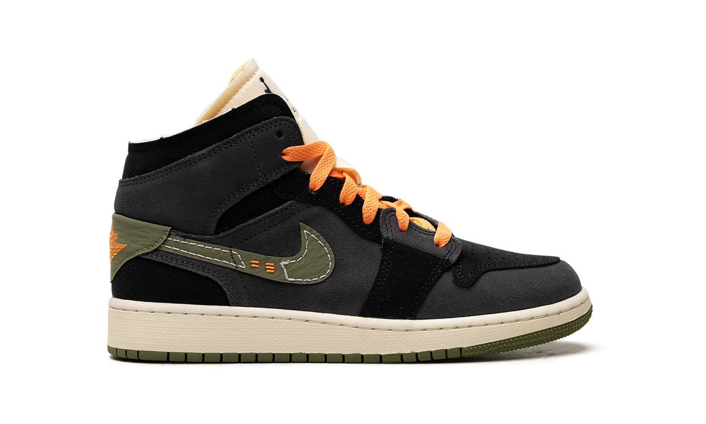 Air Jordan 1 Mid SE GS Craft Anthracite Light Olive FD5847 003