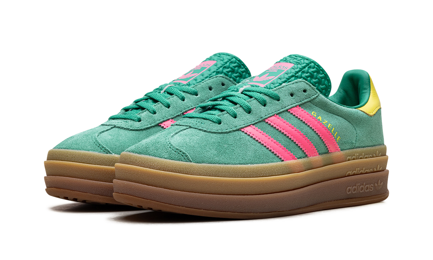 Adidas Gazelle Bold WMNS "Court Green Lucid Pink" JH9668