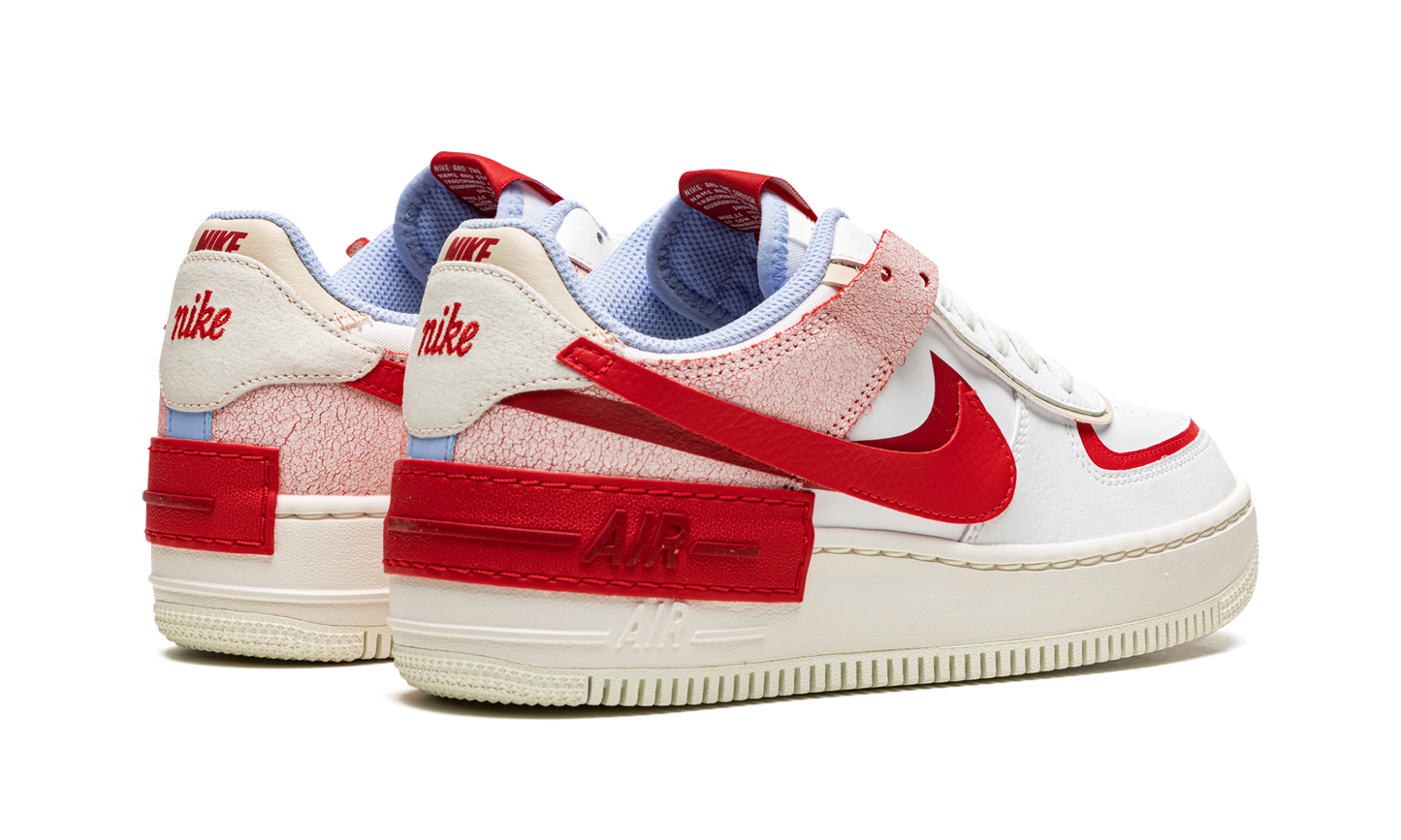Nike AIR FORCE 1 LO SHADO MNS WMNS Red Cracked Leather CI0919 108