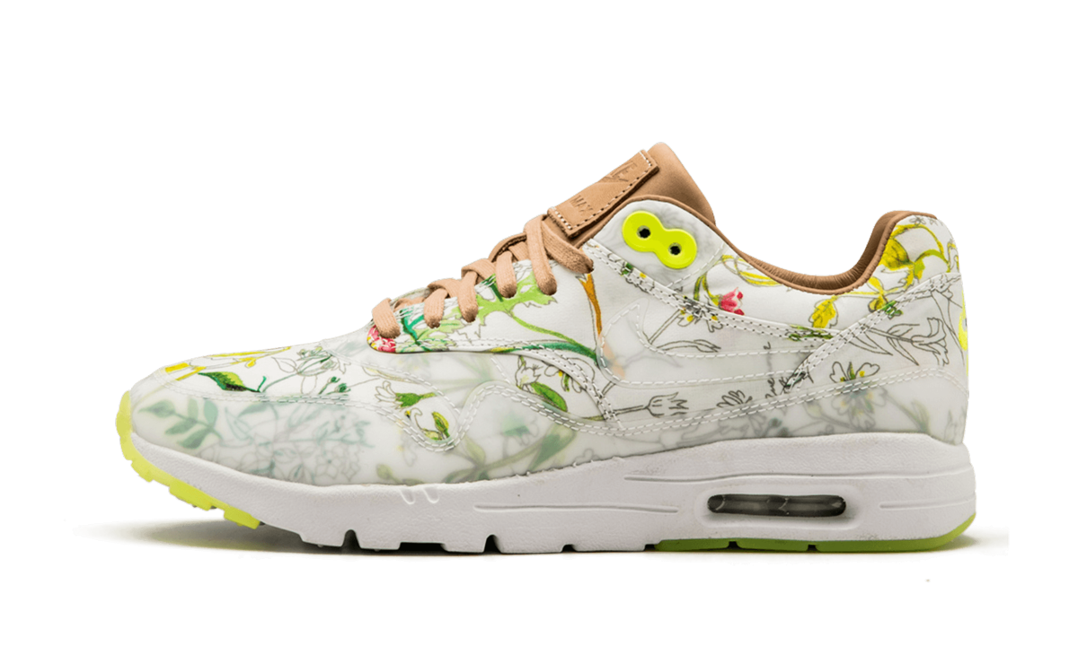 Nike AIR MAX 1 ULTRA LIB QS MNS WMNS "WHITE / WHITE / VACHETTA TAN / VOLT" 844135 100