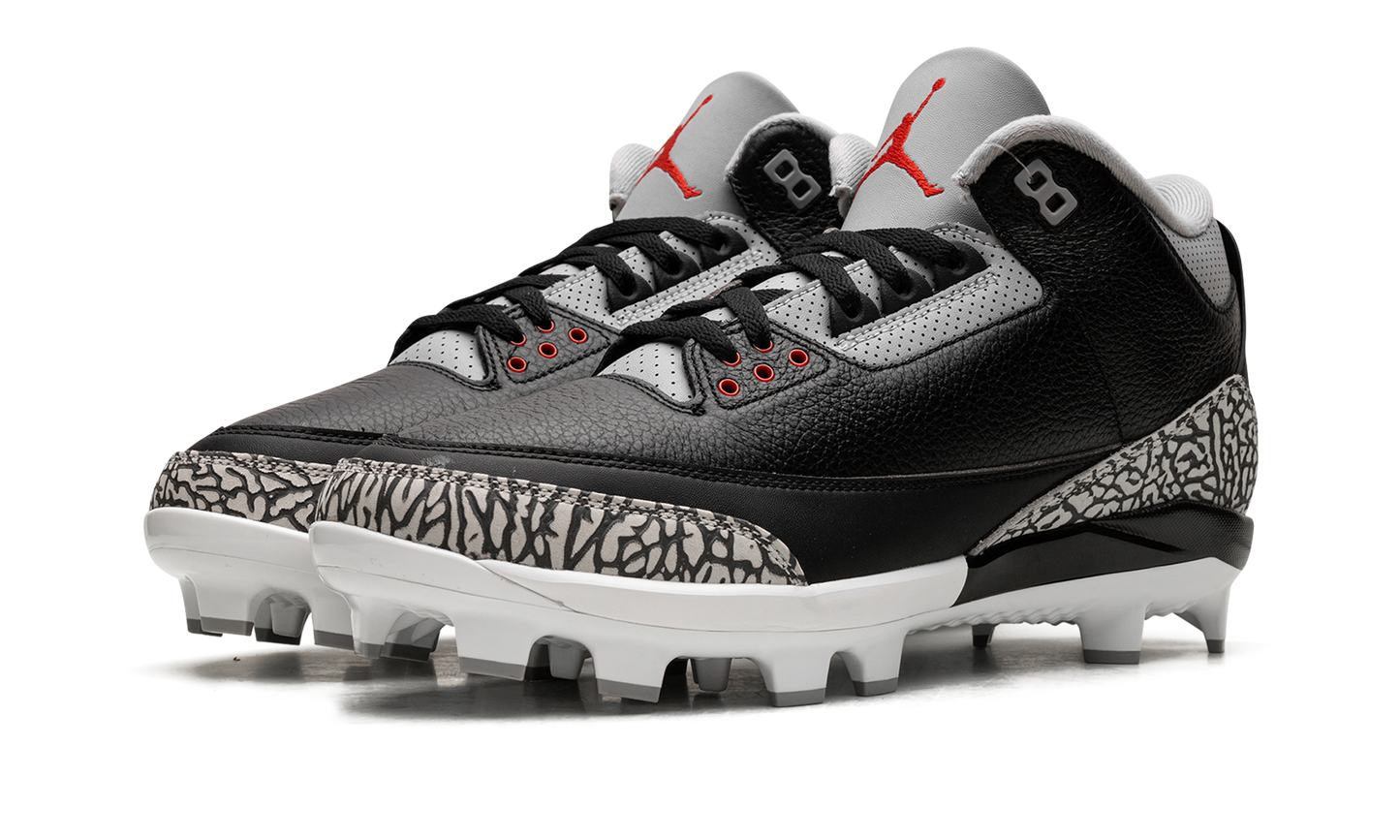 Air Jordan 3 Cleats Black Cement FZ8627 001