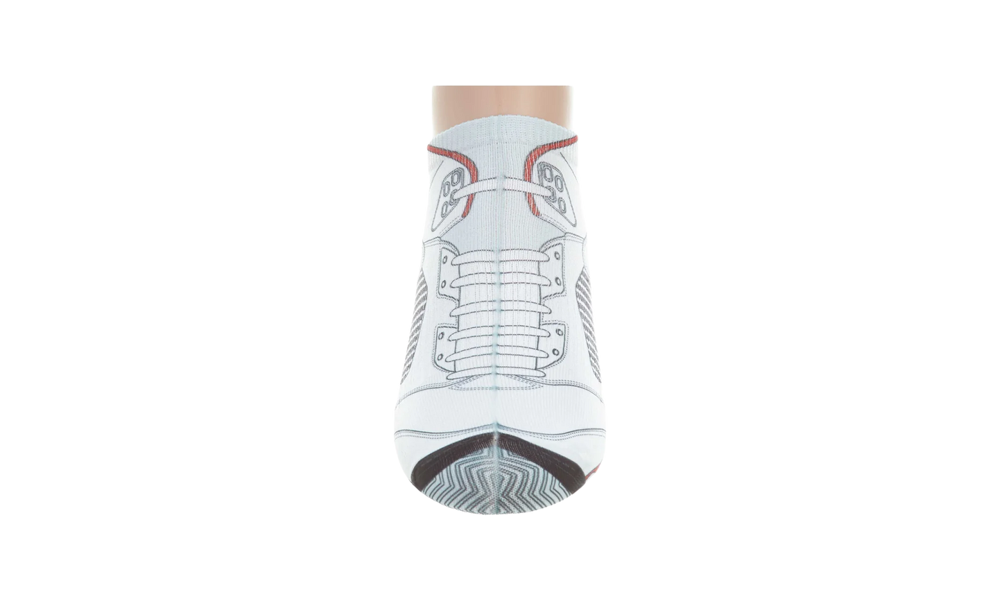Jordan 5 Retro Bootie Low Cut Ankle Socks White 519600 100