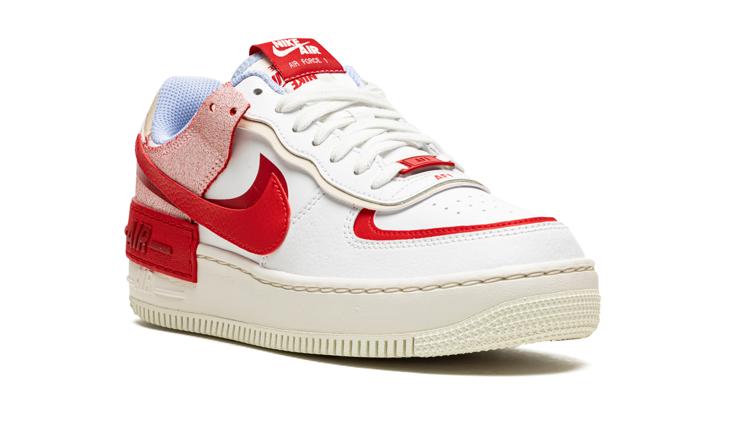 Nike AIR FORCE 1 LO SHADO MNS WMNS Red Cracked Leather CI0919 108