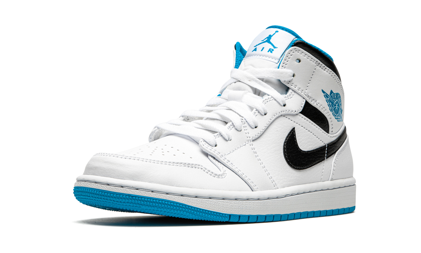Air Jordan 1 Mid White / Laser Blue 554724 141