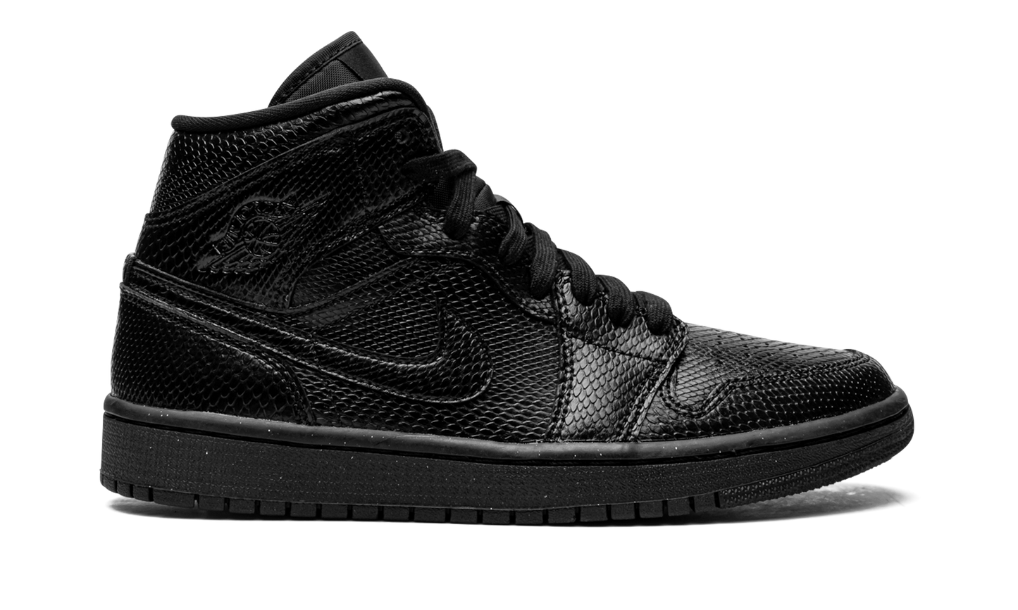 AIR JORDAN 1 MID WMNS Black Snakeskin BQ6472 010