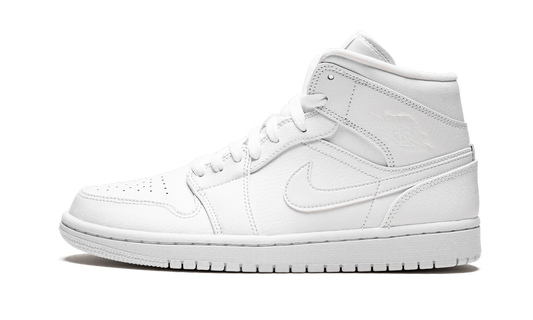 Air Jordan 1 Mid Triple White 554724 129