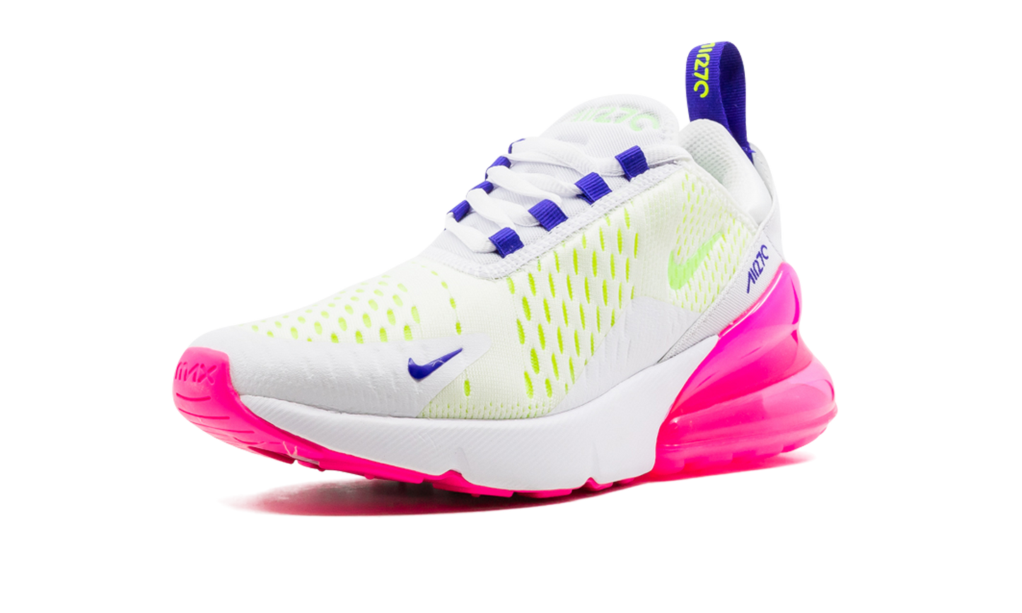 Nike AIR MAX 270 MNS WMNS "White / Pink Blast / Volt" DH0252 100