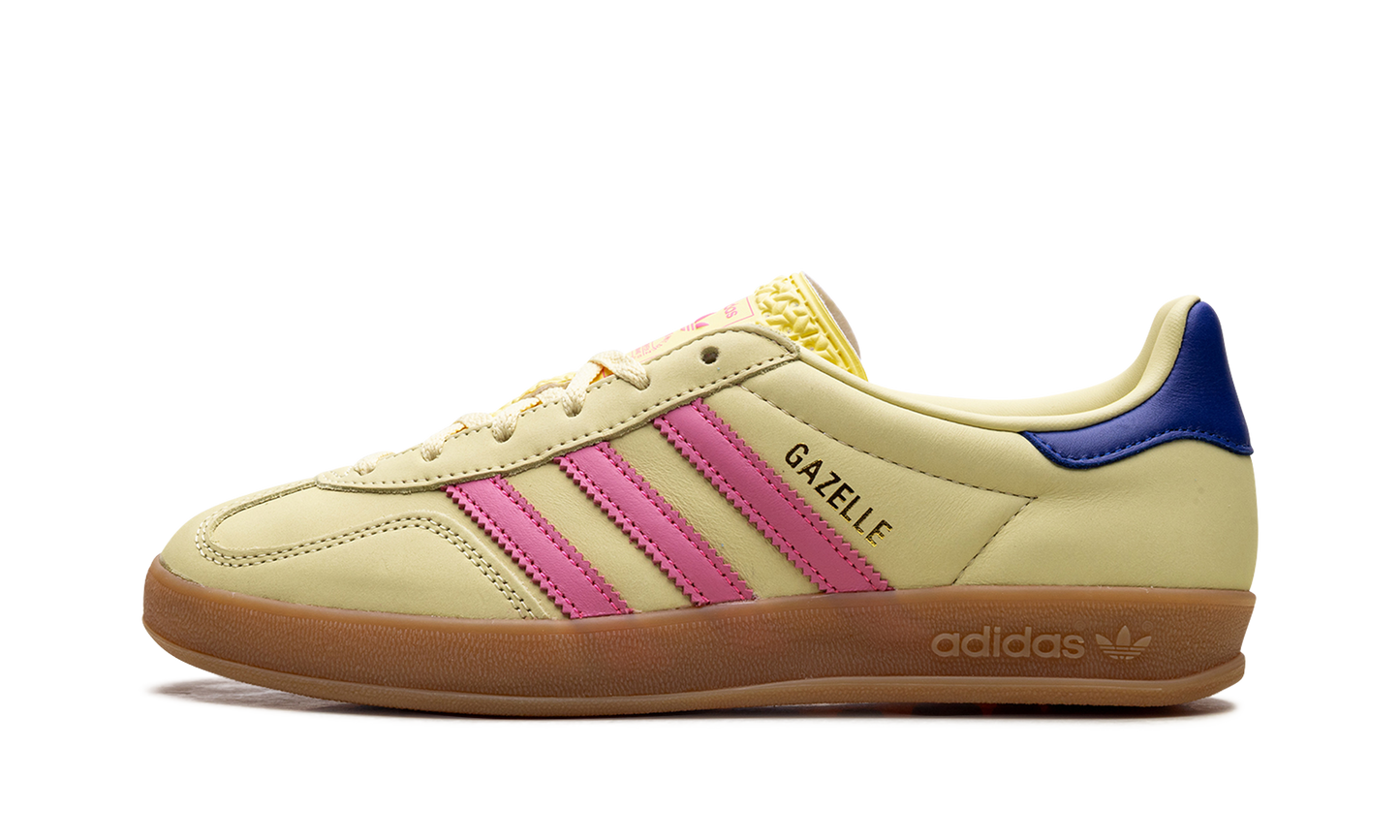 Adidas Gazelle Indoor WMNS "Powder Yellow Lucid Pink Royal" JI2719