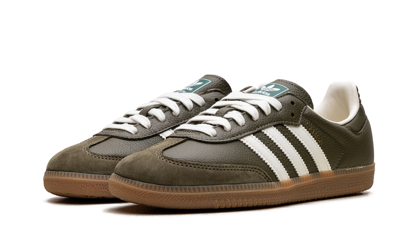 Adidas Samba OG "med dark khaki/off-white/gum" JR0890