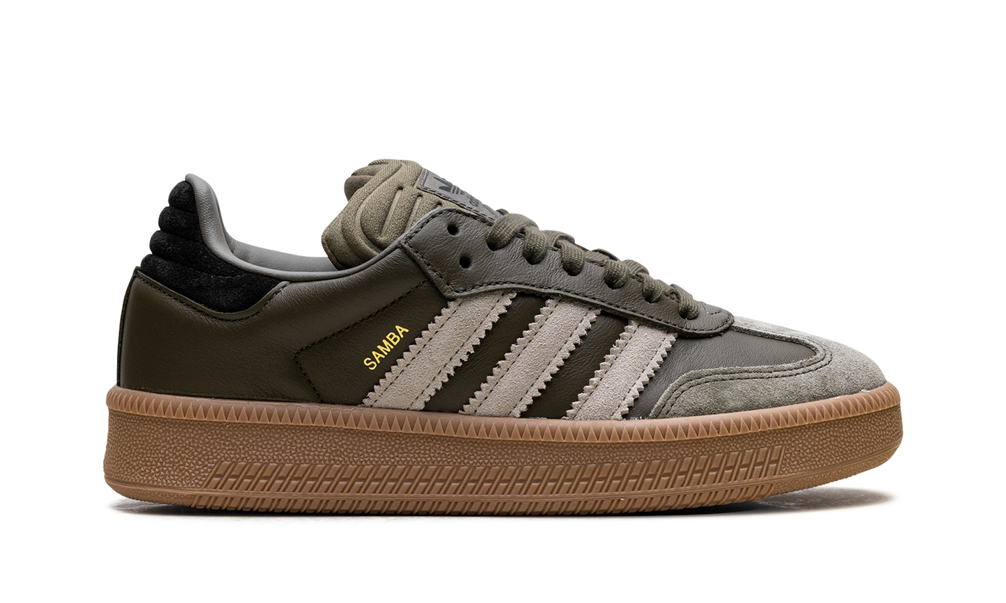 Adidas Samba XLG "Olive Strata Wonder Beige Gold Metallic" JQ2387