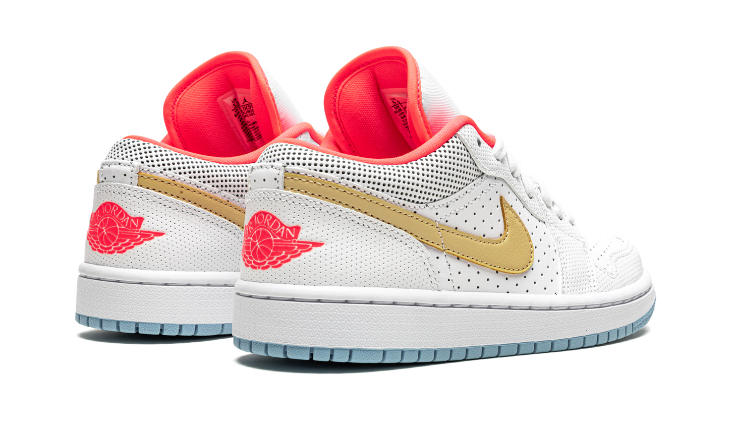 AIR JORDAN 1 LO SE WMNS White / Sesame / Flash Crimson DC9509 100