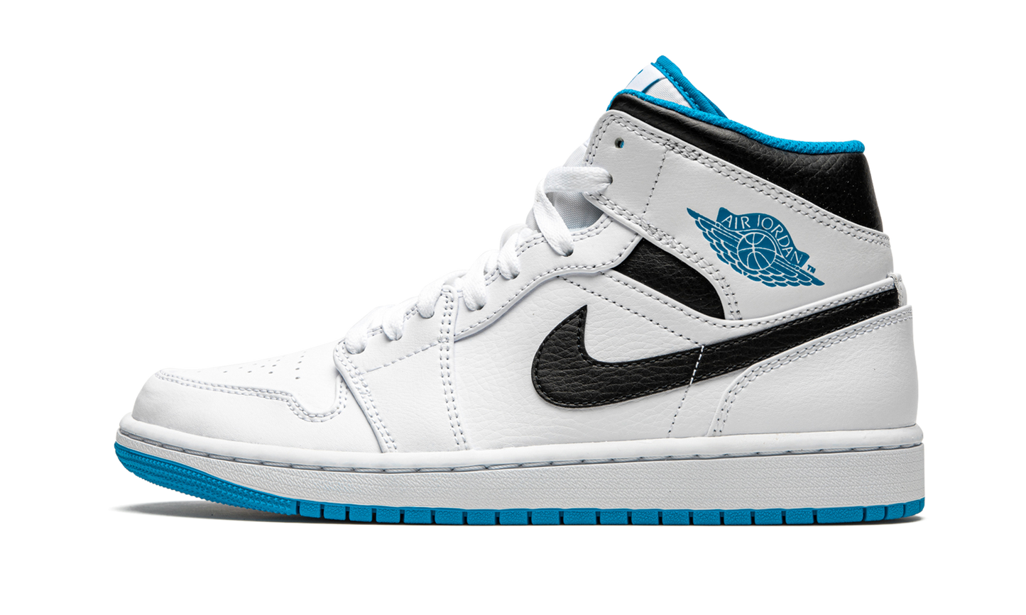 Air Jordan 1 Mid White / Laser Blue 554724 141