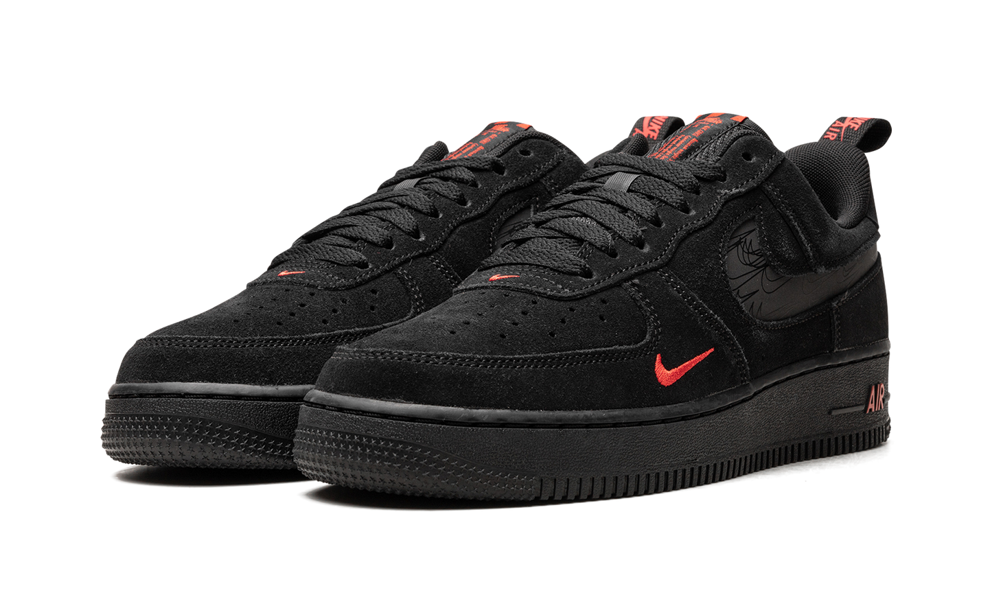 Nike Air Force 1 Low "Multi Swoosh Black Crimson" DZ4514 001