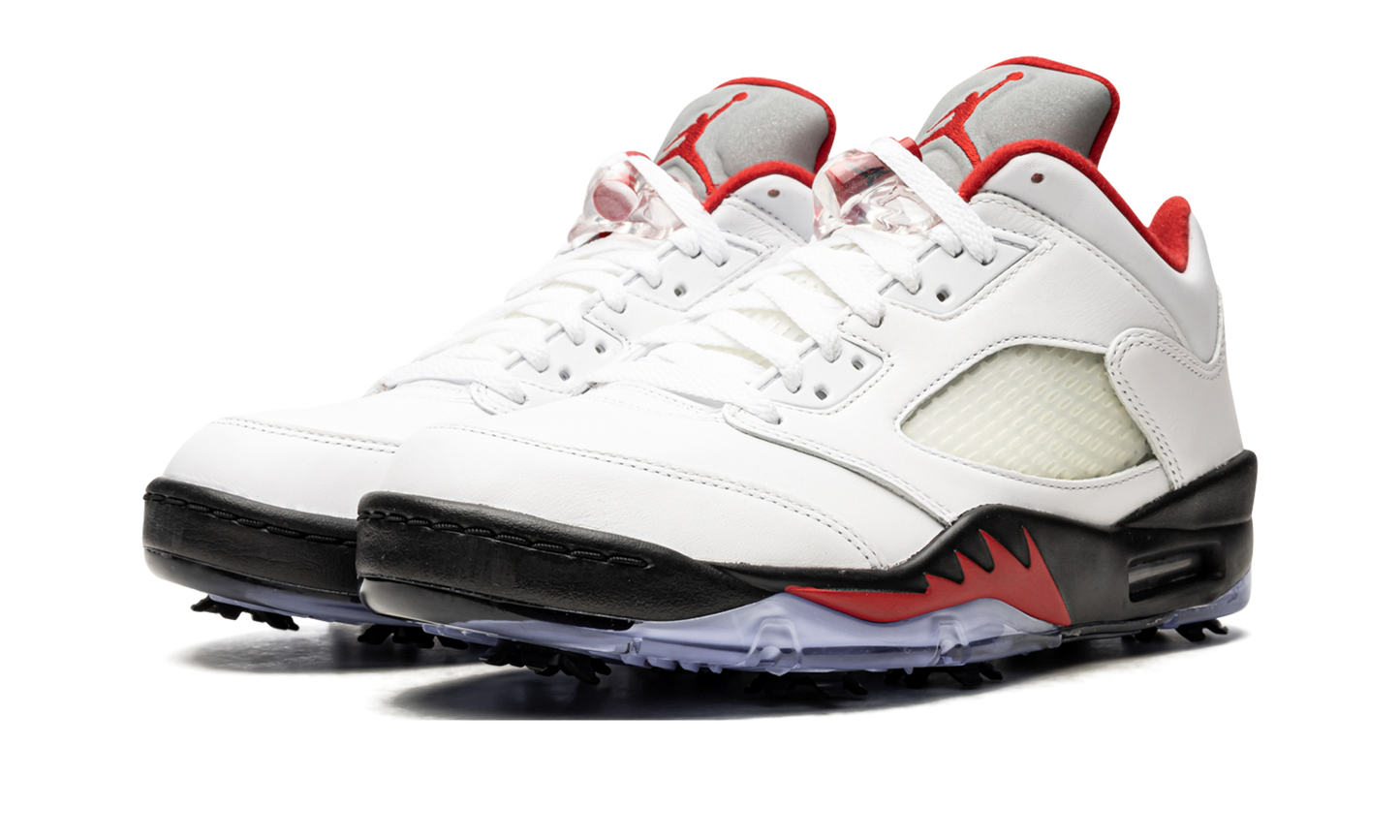 Air Jordan 5 Low Golf Fire Red - Silver Tongue CU4523 100