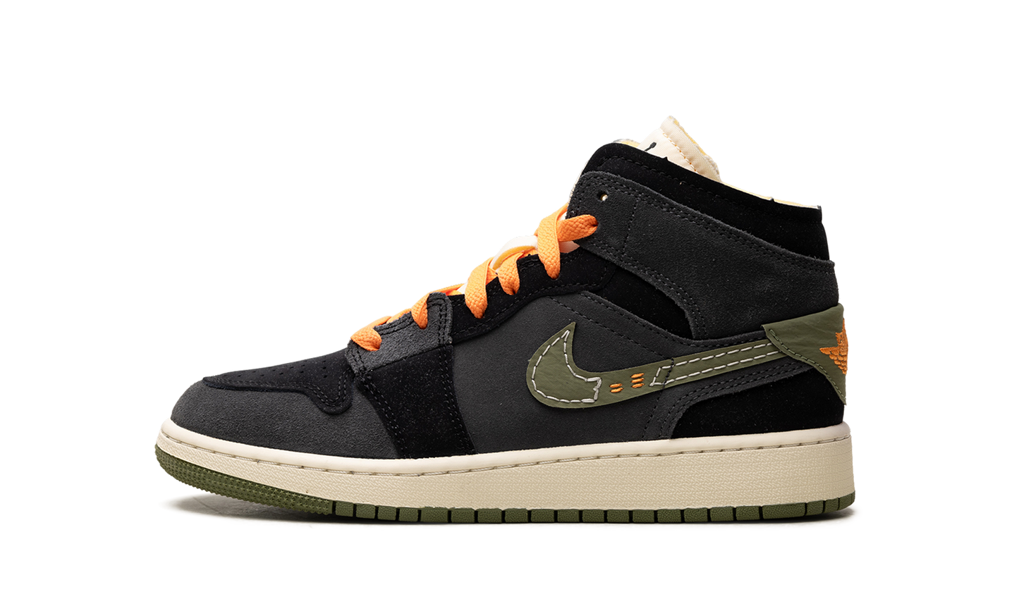 Air Jordan 1 Mid SE GS Craft Anthracite Light Olive FD5847 003