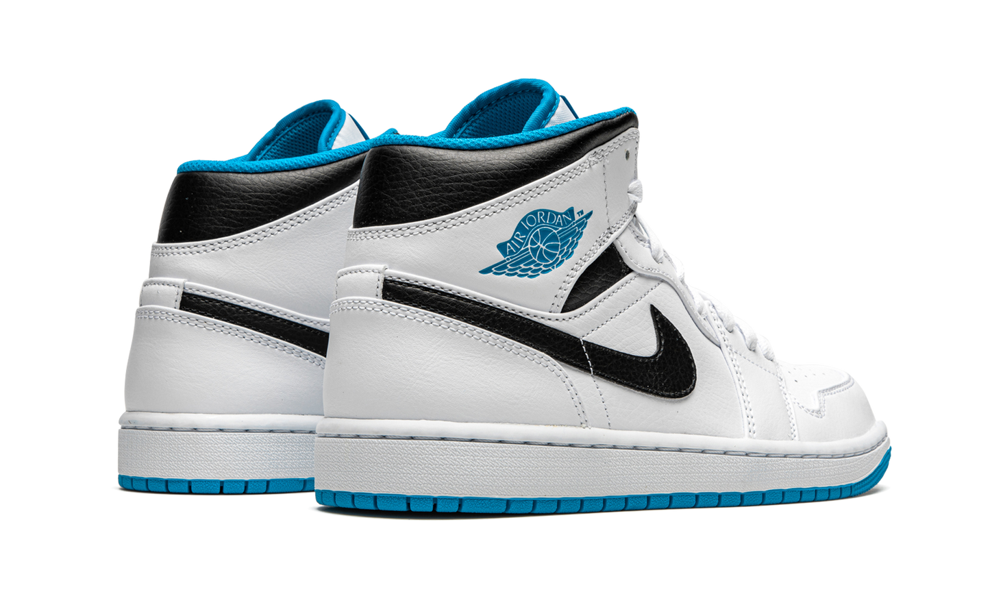 Air Jordan 1 Mid White / Laser Blue 554724 141
