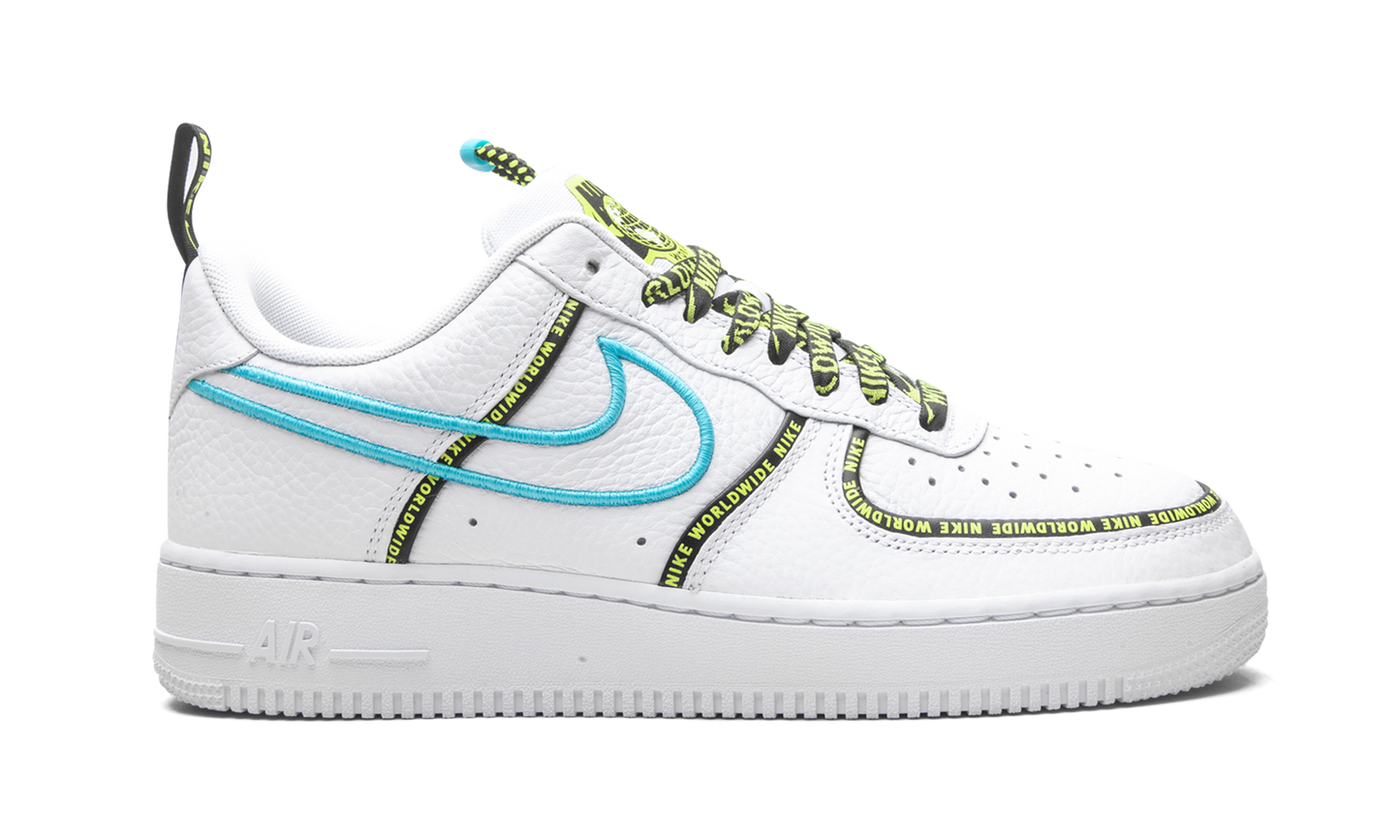 Nike Air Force 1 Low "Worldwide White Blue Fury Volt"