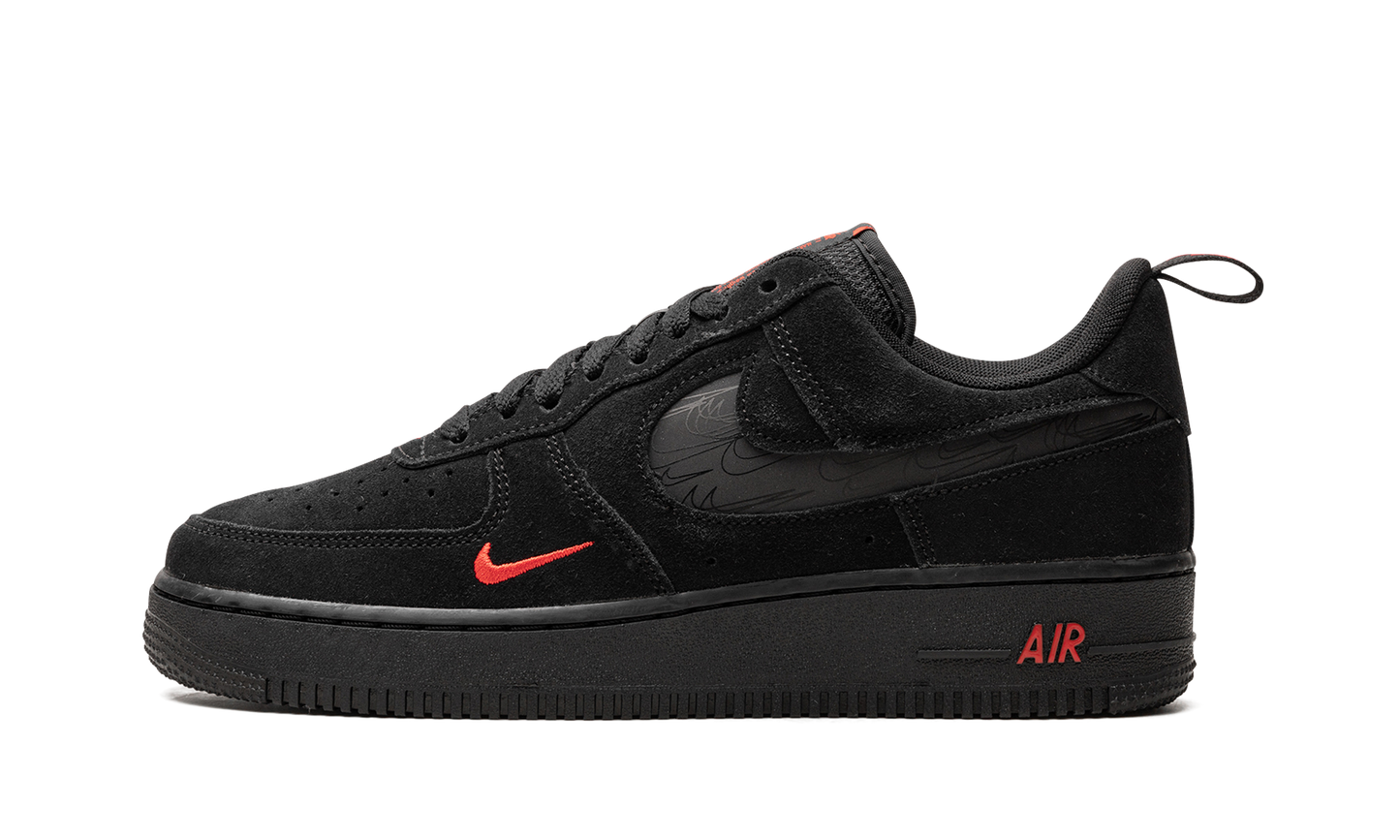 Nike Air Force 1 Low "Multi Swoosh Black Crimson" DZ4514 001
