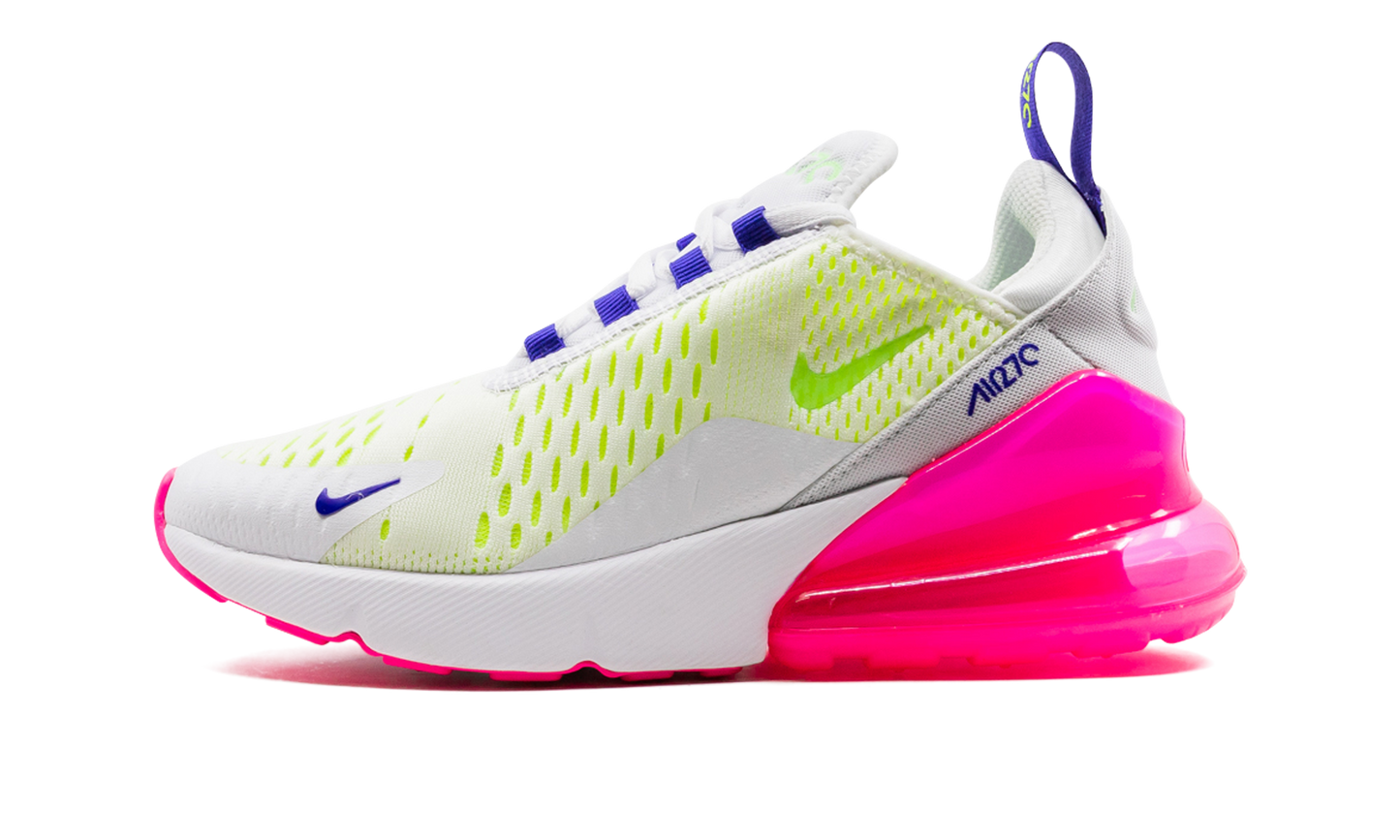 Nike AIR MAX 270 MNS WMNS "White / Pink Blast / Volt" DH0252 100