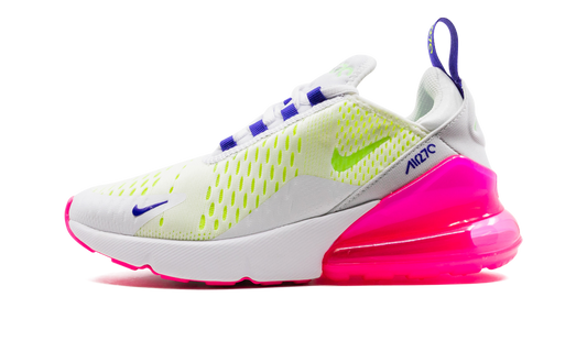 Nike AIR MAX 270 MNS WMNS "White / Pink Blast / Volt" DH0252 100