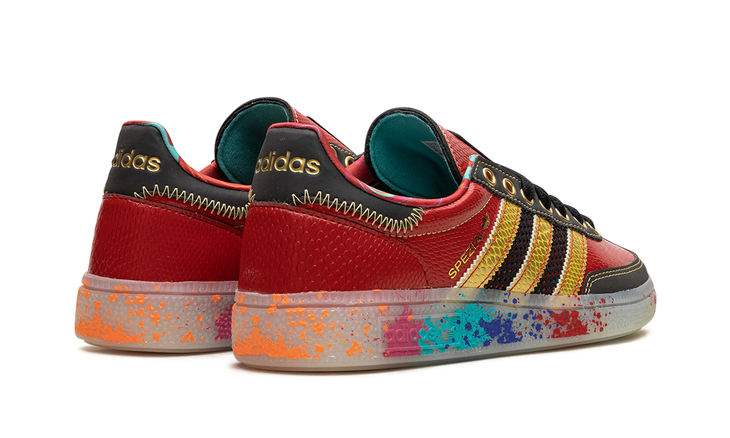Adidas Handball Spezial "S.E.E.D. - Scarlet Gold Paint Splatter" ID8617