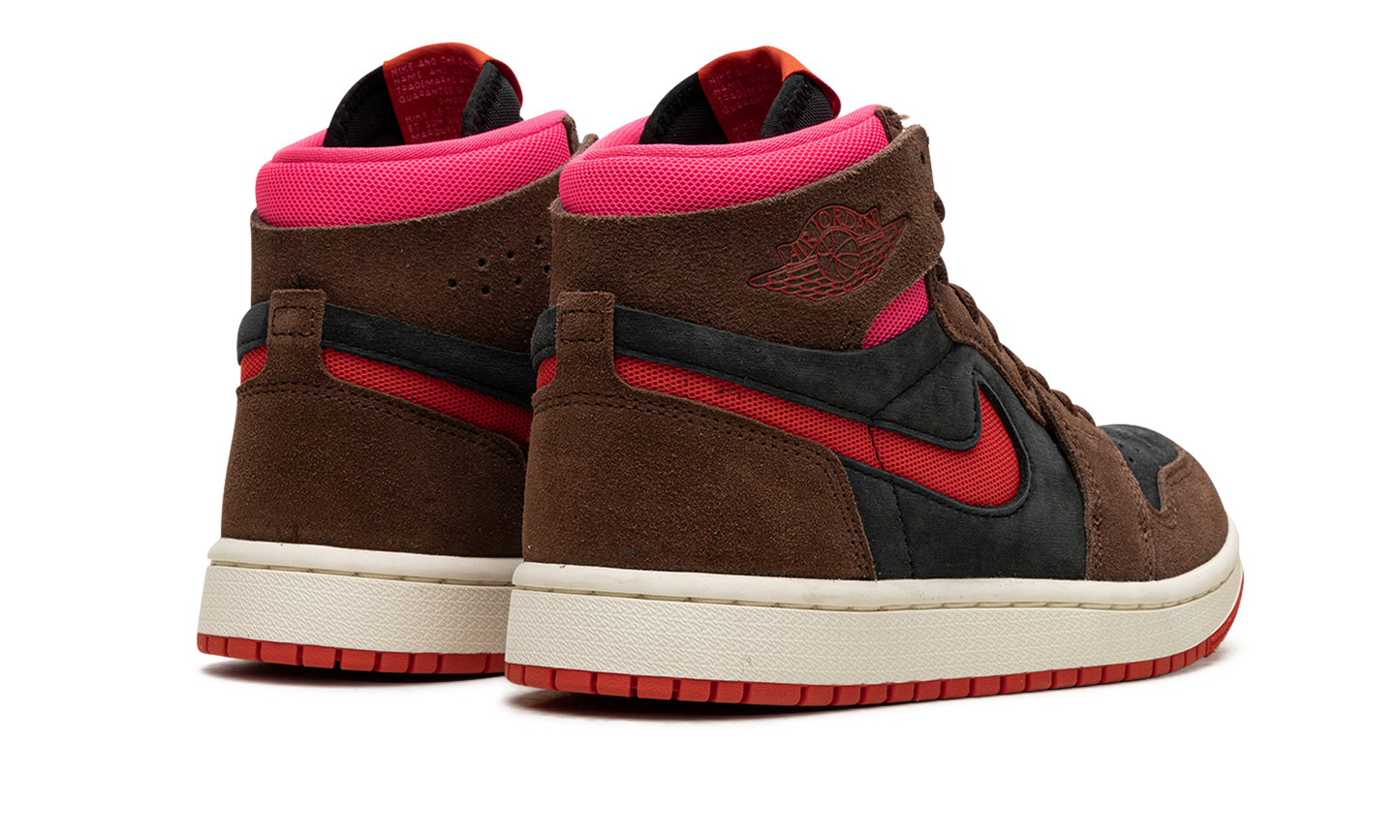 AIR JORDAN 1 ZOOM AIR CMFT WMNS Cacao Wow/Picante Red/Black/Hyper Pink