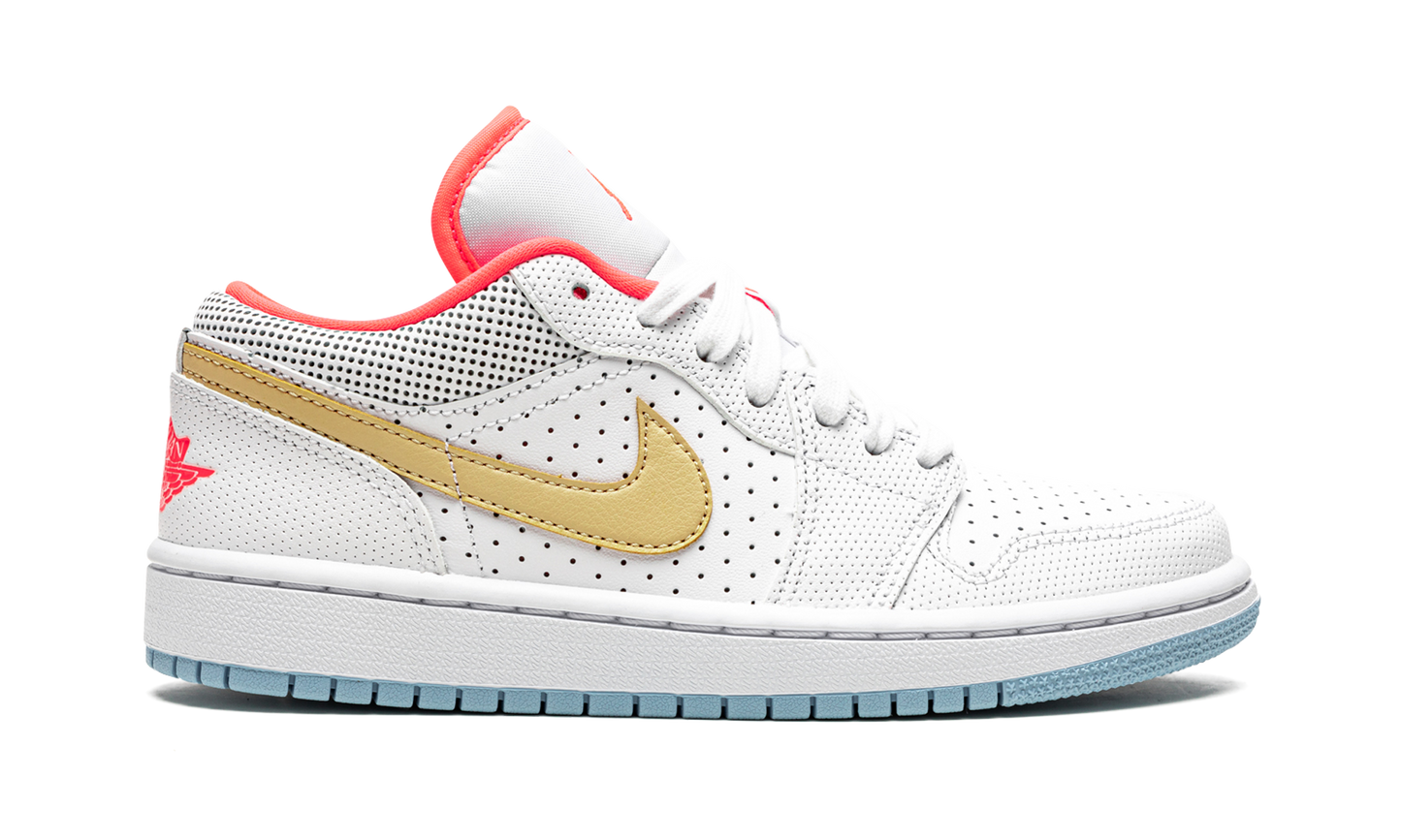 AIR JORDAN 1 LO SE WMNS White / Sesame / Flash Crimson DC9509 100
