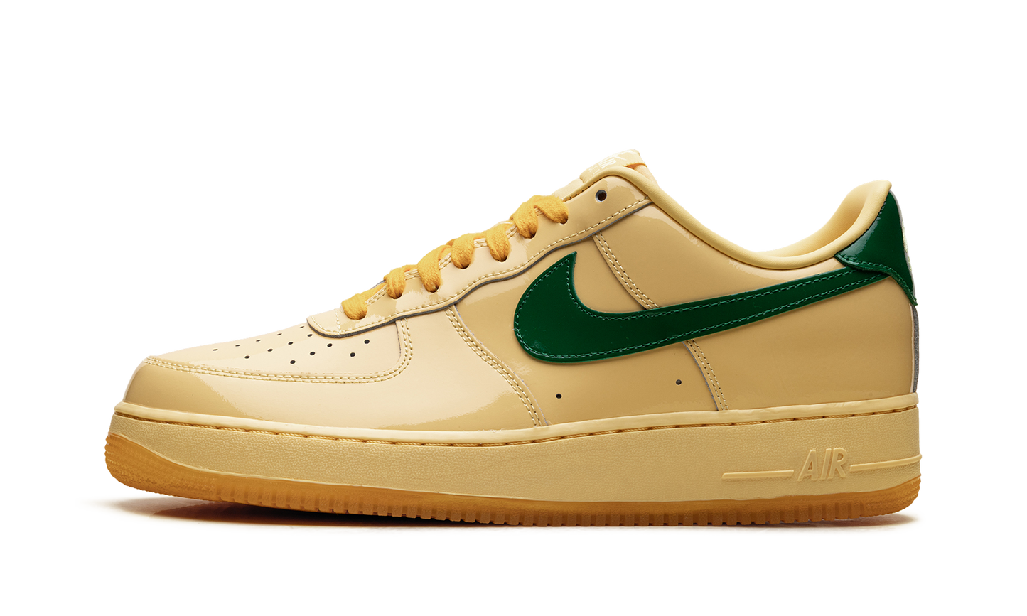 Nike Air Force 1 Low "Patent Leather Topaz Gold Pine Green" IO4489 700