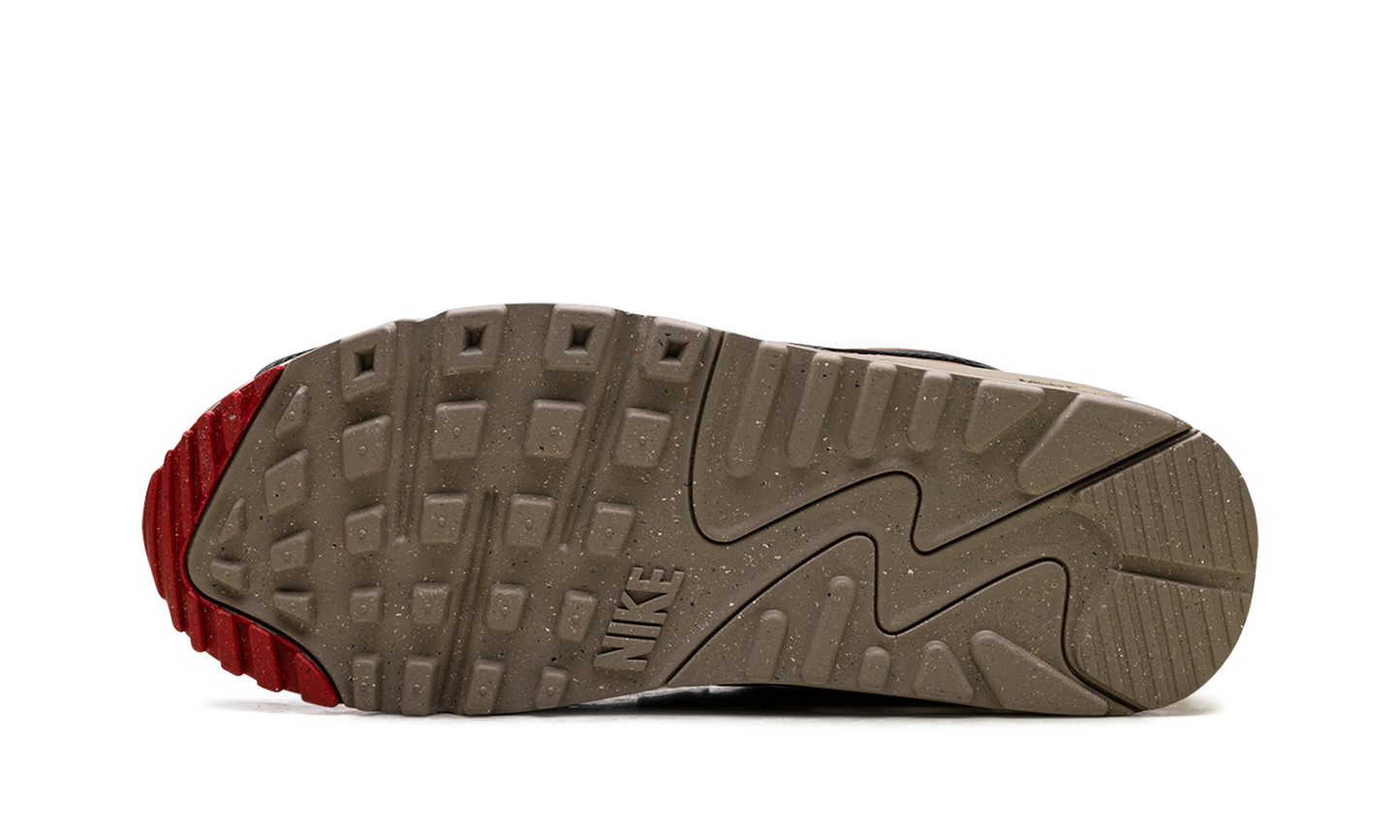 Nike Air Max 90 WMNS "Phantom Black Fire Red Light British Tan" DH8010 005