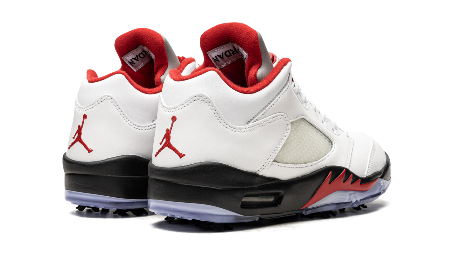 Air Jordan 5 Low Golf Fire Red - Silver Tongue CU4523 100