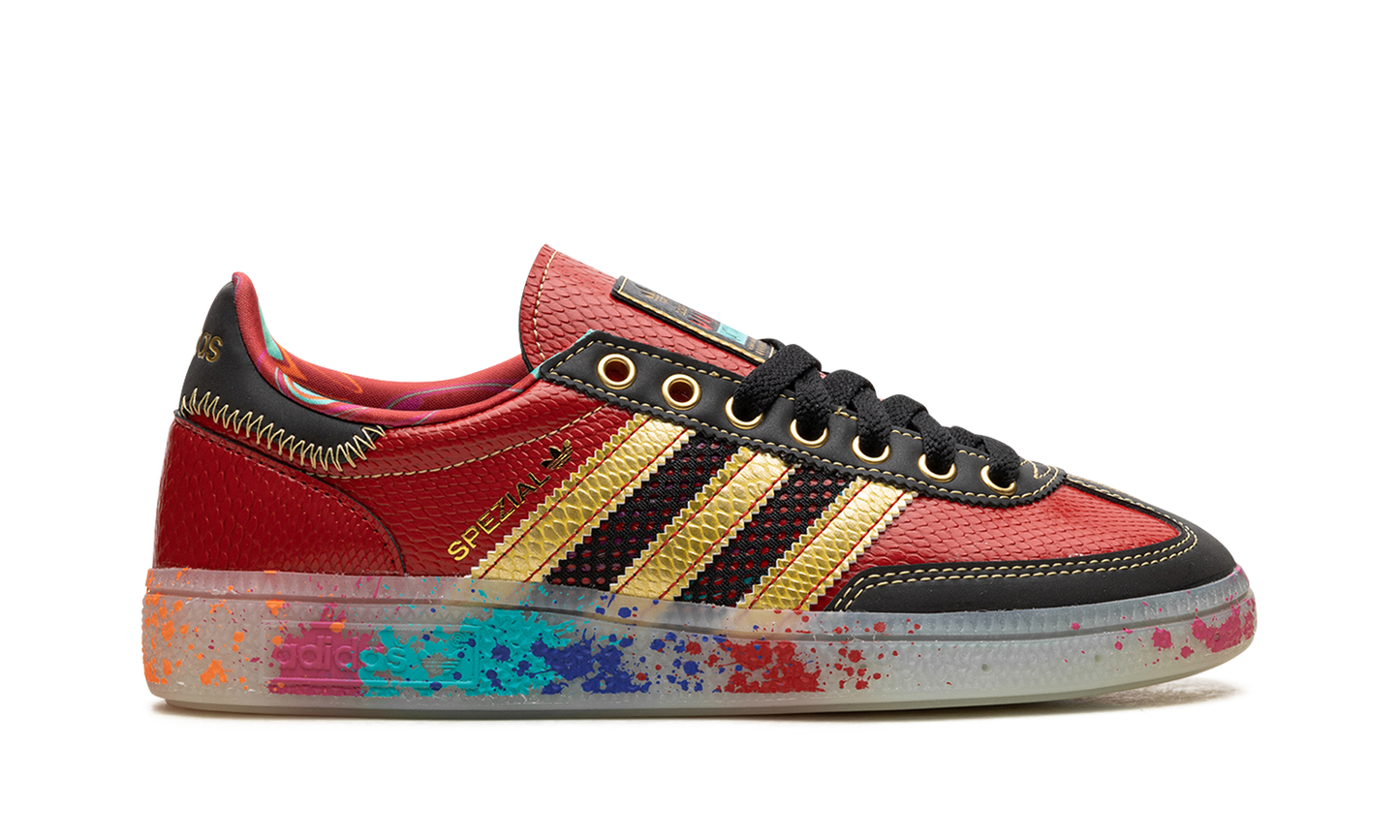 Adidas Handball Spezial "S.E.E.D. - Scarlet Gold Paint Splatter" ID8617