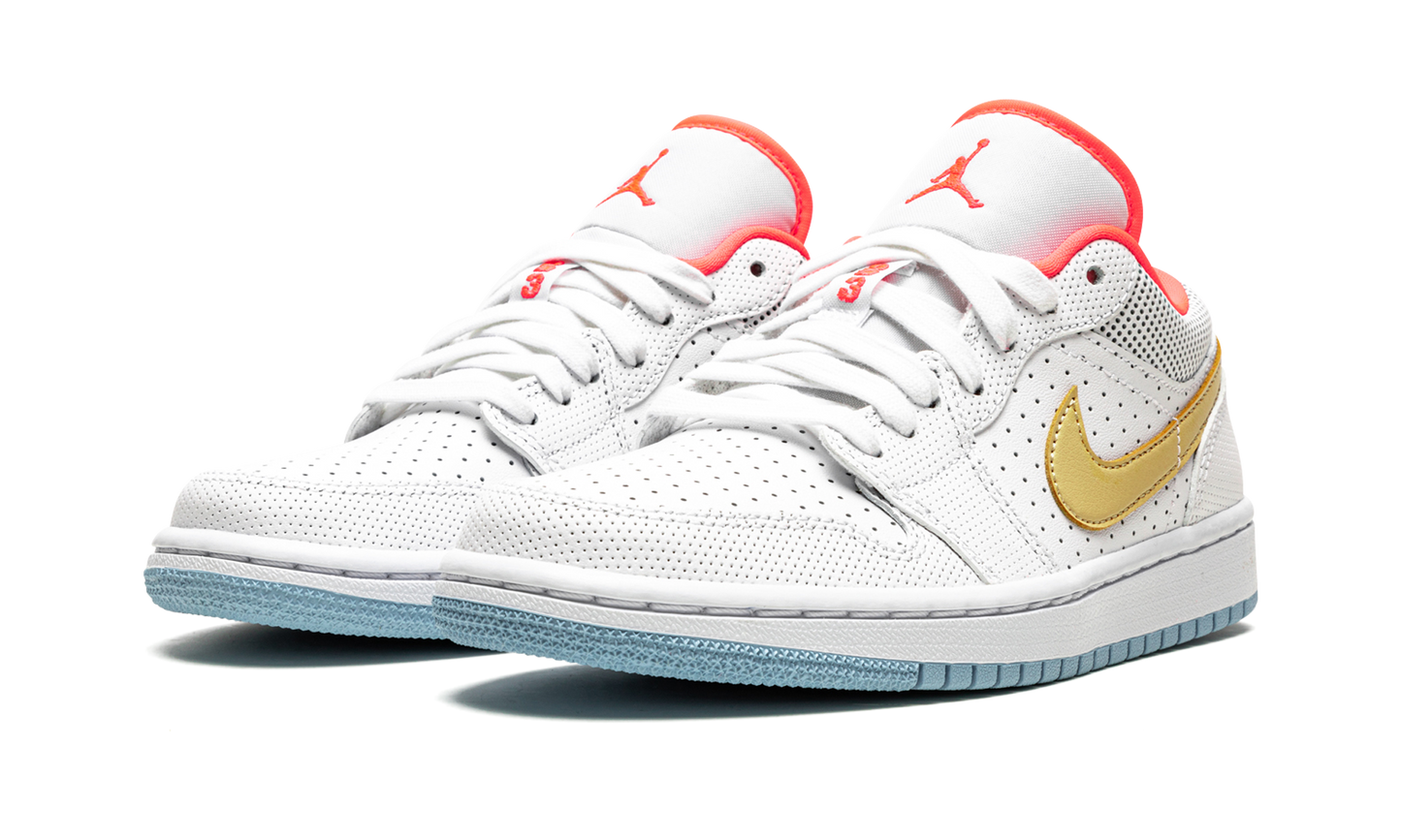 AIR JORDAN 1 LO SE WMNS White / Sesame / Flash Crimson DC9509 100
