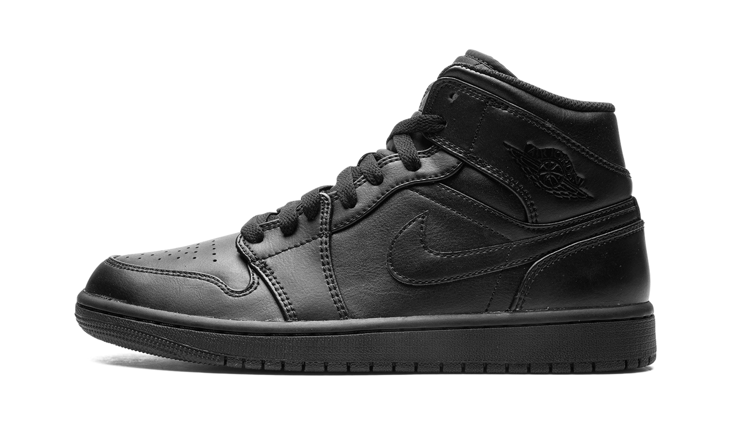 Air Jordan 1 Mid Triple Black 554724 093